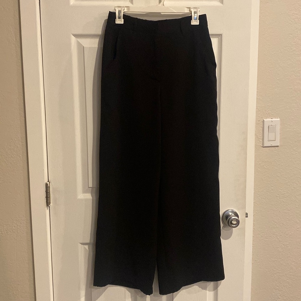 Black wide leg bottoms, Once worn, Size S, Max Studio brand.